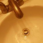 Bathroom sink overhead view