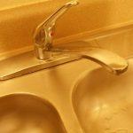 Double bowl kitchen sink and faucet